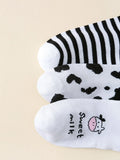 Buy Shein Striped & Cow Pattern Ankle Socks in Pakistan