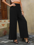 Buy Shein Emery Rose High Waist Split Thigh Wide Leg Pants in Pakistan