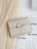 Buy SHEIN Crocodile Embossed Flap Small Wallet Coin Pocket Small Purse Bifold Slim Women Wallet in Pakistan