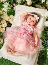 Buy SHEIN Baby Floral Print Mesh Hem Dress in Pakistan