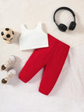 Buy SHEIN Baby Letter Graphic Tank Top & Sweatpants in Pakistan