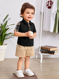 Buy SHEIN Baby Boy Plaid Polo Shirt & Shorts in Pakistan