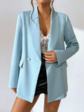 Buy SHEIN Shawl Neck Double Button Blazer in Pakistan