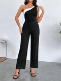 Buy SHEIN One Shoulder Asymmetrical Neck Jumpsuit in Pakistan