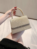Buy SHEIN Mini Square Bag Glitter Glamorous Chain Strap in Pakistan
