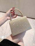 Buy SHEIN Mini Square Bag Glitter Glamorous Chain Strap in Pakistan