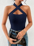 Buy SHEIN Privé Criss Cross Halter Top in Pakistan