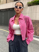 Buy SHEIN DAZY Solid Drop Shoulder Button Front Shirt in Pakistan