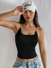 Buy SHEIN EZwear Chain Detail Crop Tank Top in Pakistan