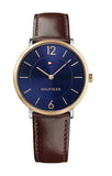 Buy Tommy Hilfiger James Blue Dial Brown Leather Strap Watch for Men - 1710354 in Pakistan