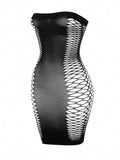 Buy SHEIN 1PC Women Sexy Lingerie Cover Up Without Bikini Sexy Fishnet Hollow Out Bodycon Dress For Music Festival Valentine's Day See Through Beachwear Summer Women's Swimwear Swimsuit in Pakistan