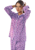 Buy Linen Pajama Suit with Scrunchie - Lilac Dreams in Pakistan