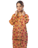 Buy Linen Pajama Suit with Scrunchie - Peach Berry in Pakistan