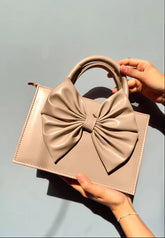 Buy HandBag Gloss Bow Beige in Pakistan