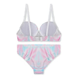 Buy Rainbow Moon Print Padded Bra and Panty Set in Pakistan