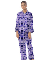 Buy Linen Pajama Suit with Scrunchie - Moonlit Flowers in Pakistan