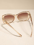 Buy SHEIN 1pair Faux Pearl Decor Cat Eye Sunglasses Summer Beach Travel Accessory in Pakistan