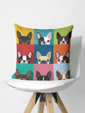 Buy SHEIN 1pc Cute Square Dog Printed Pillowcase Without Pillow Inner in Pakistan