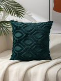 Buy SHEIN 1pc Dark Green Geometric Pattern Cushion Cover Without Filler, Modern Stretchy Throw Pillow Cover For Household in Pakistan