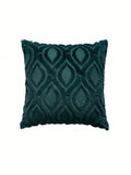 Buy SHEIN 1pc Dark Green Geometric Pattern Cushion Cover Without Filler, Modern Stretchy Throw Pillow Cover For Household in Pakistan