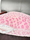 Buy SHEIN 1pc Pink Leopard Pattern Cushion Cover Without Filler, Soft Stretchy Throw Pillow Cover For Household in Pakistan