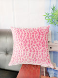 Buy SHEIN 1pc Pink Leopard Pattern Cushion Cover Without Filler, Soft Stretchy Throw Pillow Cover For Household in Pakistan