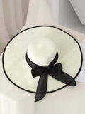 Buy SHEIN 1pc Women Bow Decor Contrast Binding Boho Straw Hat For Summer in Pakistan
