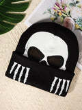 Buy SHEIN 1pc Women Cartoon Skull Pattern Fashion Beanie Hat For Winter in Pakistan