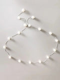 Buy SHEIN 1pc Women Faux Pearl Decor Elegant Chain Belt For Dress Decoration in Pakistan