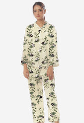 Buy Linen Pajama Suit with Scrunchie - Cute Panda in Pakistan