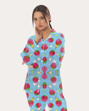 Buy Linen Pajama Suit with Scrunchie - Strawberry Dream in Pakistan