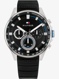 Buy Tommy Hilfiger Max Black Dial Black Rubber Strap Watch for Men - 1791971 in Pakistan