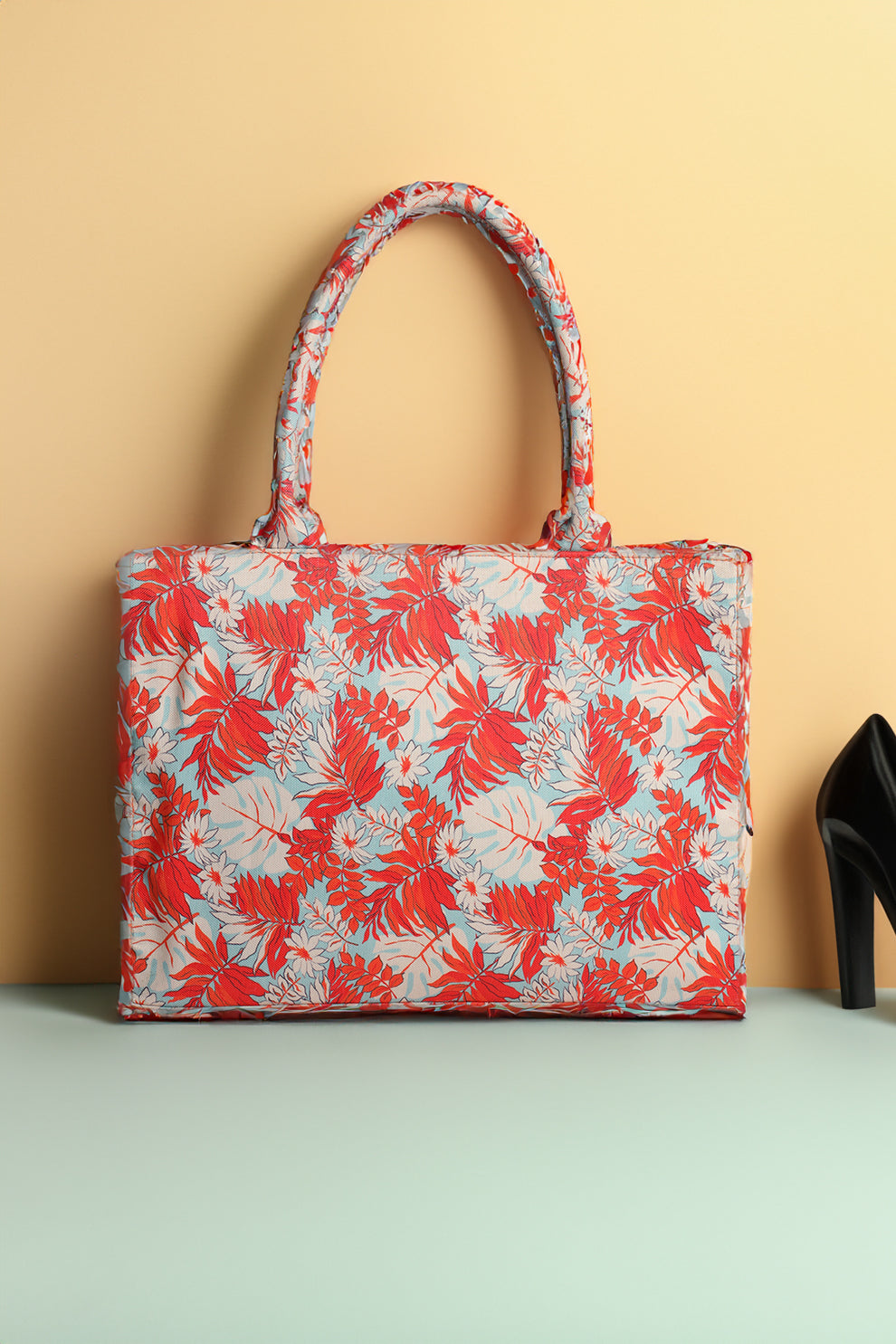 Buy Canvas Tote Bags Orange Leaf in Pakistan