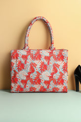 Buy Canvas Tote Bags Orange Leaf in Pakistan