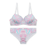 Buy Rainbow Moon Print Padded Bra and Panty Set in Pakistan