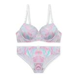Buy Rainbow Moon Print Padded Bra and Panty Set in Pakistan