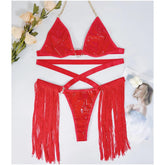 Buy Damon Heart Faux Leather Style Lingerie in Pakistan