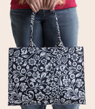 Buy Canvas Bag - Black Petals in Pakistan