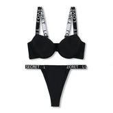 Buy Aundies Padded Bra and Panty Set Black in Pakistan