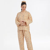 Buy Twinkle Night Linen Pajama Suit with Scrunchie in Pakistan
