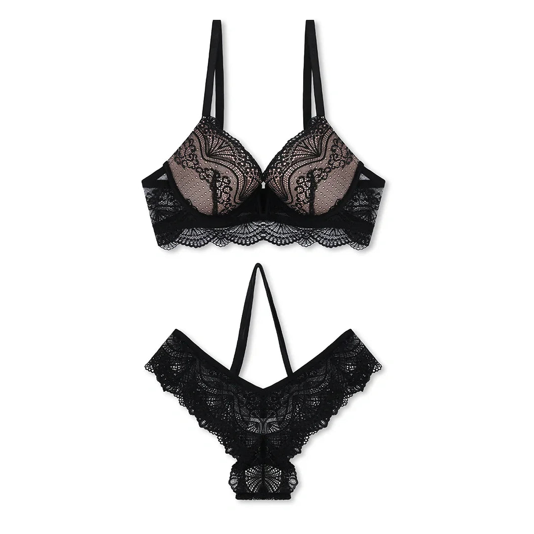 Buy Black Storm Padded Bra and Panty Set in Pakistan