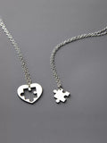 Buy SHEIN 2pcs Puzzle Pendant Necklace in Pakistan
