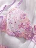 Buy SHEIN 2pcs/Set Romantic Purple Underwire Women's Bra And Panty Set in Pakistan
