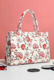 Buy Canvas Tote Bags White Floral in Pakistan