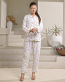Buy Linen Pajama Suit with Scrunchie - Bloom Wear in Pakistan