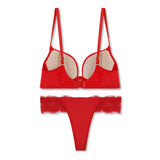 Buy Charming Red Embroidered Padded Bra and Panty Set in Pakistan