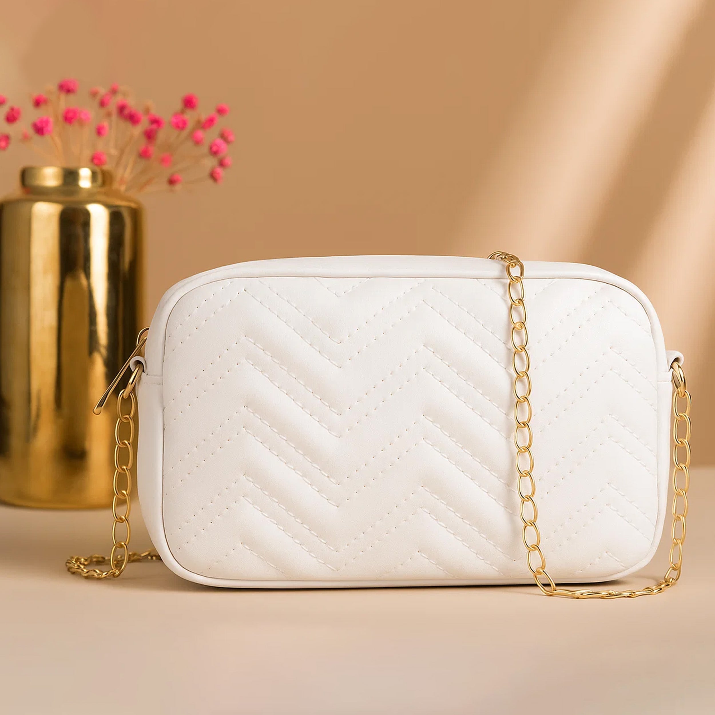 Buy Mini Marvel Crossbody Bag - White in Pakistan