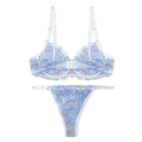 Buy Butterfly Print Non Padded Bra and Panty Set in Pakistan