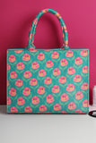 Buy Canvas Tote Bag Green Rose in Pakistan