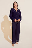 Buy Florea - Solid Boski Linen PJs ~ Navy Blue in Pakistan